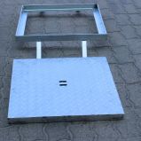 Aknatetõ 600x600mm horganyzott erõsített gépjármûvel terhelhetõ+ 45mm-es szögacél keret