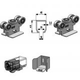Úszókapu görgő szett G_KIT48 /hegeszthető/