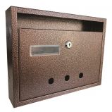 Postaláda fekvő záras 31x23cm lenyíló barna névtartóval 3490142