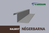 Csokoládébarna alu. oromszegély 25-ös keskeny 3 cm-es 2 fm-es