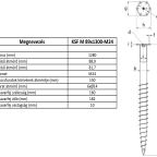 Talajcsavar - KSF M 89x1300 - M24