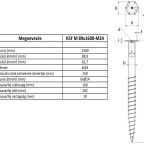 Talajcsavar KSF M 89x1600-M24