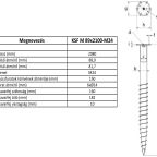 Talajcsavar KSF M 89x2100-M24