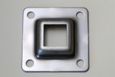 Oszloptalp, csavarozható 100x100 mm; belső átm: 32x32 mm  LZDB02B