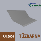 Csatorna  szegély tűzbarna alu kéményszegély eleje 2 fm-es