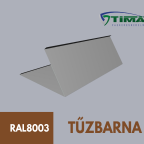 Csatorna  szegély tűzbarna alu kéményszegély hátulja 2 fm-es