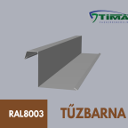 Csatorna  szegély tűzbarna alu oromszegély 25-ös keskeny 3 cm-es