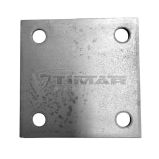 Furatolt talplemez 120x120x5mm 4x12mm furattal, natúr