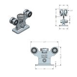 Úszókapu G48_5_S görgő 5db fém görgővel hegeszthető talppal