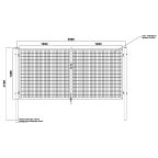 ST Strend Pro METALTEC DUO Kétszárnyú kerti kapu ANTRACIT 3580x1450mm, osztás: 50x100mm  432270