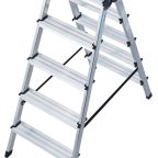 Krause MONTO Dopplo két oldalon járható lépcsőfokos állólétra 2x5 fokos 120342