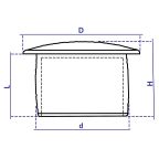 Furattakaró 10/13mm fehér