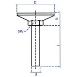 Talpcsavar Fix K30/M10x30  A2