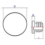 Műanyag dugó lamellás  18mm fehér