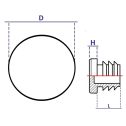 Műanyag dugó lamellás  2,5” - 76 mm( vékonyfalu csőhöz) fekete