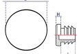 Műanyag dugó lamellás  2,5” - 76 mm( vékonyfalu csőhöz) fekete