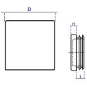 Műanyag dugó lamellás 100x100/4mm fehér