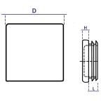 Műanyag dugó lamellás 100x100/4mm fehér
