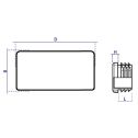 Műanyag dugó lamellás 100x 40/3mm fehér