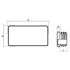 Műanyag dugó lamellás 100x 40/3mm fehér