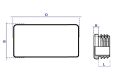 Műanyag dugó lamellás 100x 40/3mm fehér