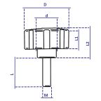 Marokcsavar (fix) 4FM/M6x30