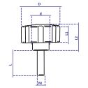 Marokcsavar (fix) 4FM/M6x40