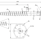 Talajcsavar DRT M 76x1600x3-M16