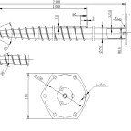 Talajcsavar DRT M 76x2100x3,5-M16