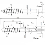 Talajcsavar DRT U 68 X 1000 X 111
