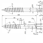 Talajcsavar DRT U 68 X 1000 X 91