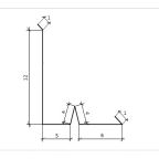 Csatorna  szegély horganyzott falszegély 33-as állókorcos vízorral 2 fm-es