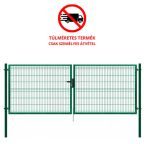 RH Kétszárnyú kapu PILOFOR 4118x2045mm  3D 80-as oszloppal zöld