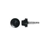 Lemezcsavar hatlap önf. fűzőcsavar + gumis alátét 4,8x19 mm RAL7016 Antracit