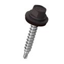 Lemezcsavar hatlap önf. famenetű + gumis alátét 4,8x35mm RAL7024 Grafitszürke