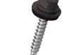 Lemezcsavar  hatlap önf.  famenetű + gumis alátét 4,8x35mm RAL7024 Grafitszürke