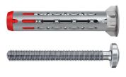 Fischer  572923 DuoHM S Üreges fém-nylon dübel D-fejű csavarral, 8x55/M4x55/TX20