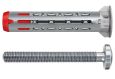 Fischer  572923 DuoHM S Üreges fém-nylon dübel D-fejű csavarral, 8x55/M4x55/TX20