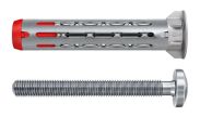 Fischer 572924 DuoHM S Üreges fém-nylon dübel D-fejű csavarral, 10x55/M5x55/TX25