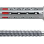 Fischer 572924 DuoHM S Üreges fém-nylon dübel D-fejű csavarral, 10x55/M5x55/TX25