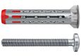Fischer  572924 DuoHM S Üreges fém-nylon dübel D-fejű csavarral, 10x55/M5x55/TX25