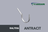 Csatorna  csatornatartó 25-ös anthracit hajlított szárú (20x5)