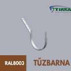 Csatorna  csatornatartó 33-as tűzbarna hajlított szárú (25x5)