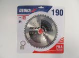 DEDRA körfűrésztárcsa keményfémlapkás 190x30mm 60 fogas