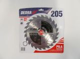DEDRA körfűrésztárcsa keményfémlapkás 205x30mm 24 fogas