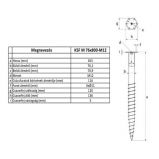 Talajcsavar KSF M 76x800-M12